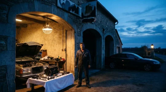 Photographie éditoriale représentant le dilemme entre réparer un moteur cassé ou racheter un autre véhicule